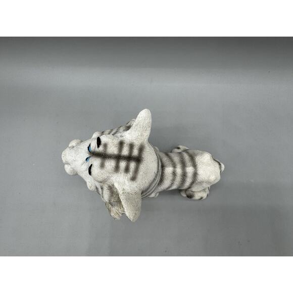 Swibco White Tiger Bobble Head Vintage Hand Painted Resin Cross Eyed - Picture 5 of 9